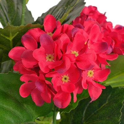 vidaXL نبات الكوبية الصناعي مع وعاء 60 سم أحمر