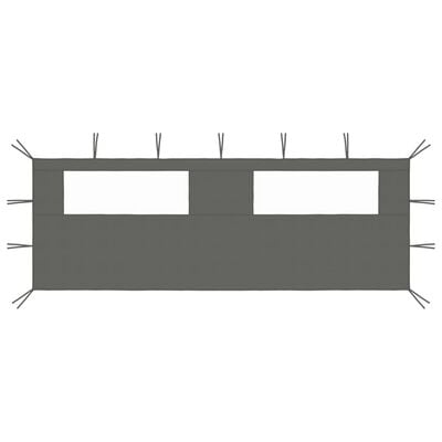 3070415 vidaXL جدار شرفة مراقبة جانبي وشبابيك 6x2 م أنثراسيت (315304)