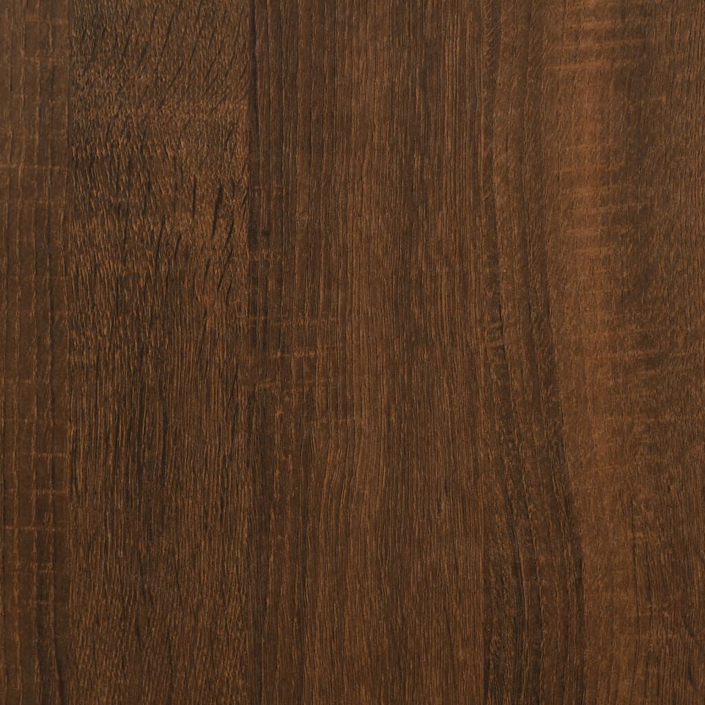 vidaXL خزانة سرير بأرجل معدنية أوك بني 40×35×69 سم