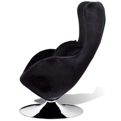vidaXL كرسي بذراعين بيضاوي الشكل أسود