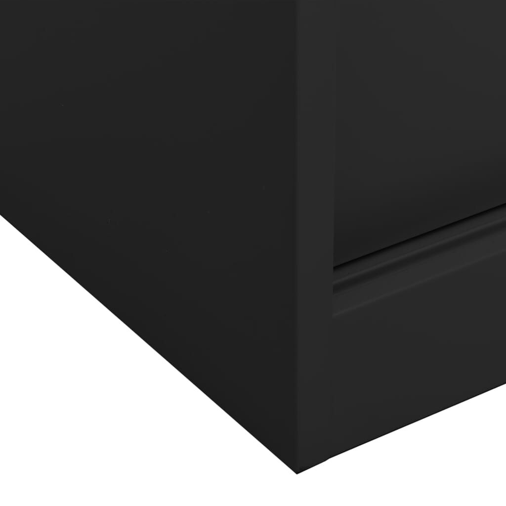 vidaXL خزانة مكتب مع باب منزلق أنثراسيت 90×40×90 سم فولاذ