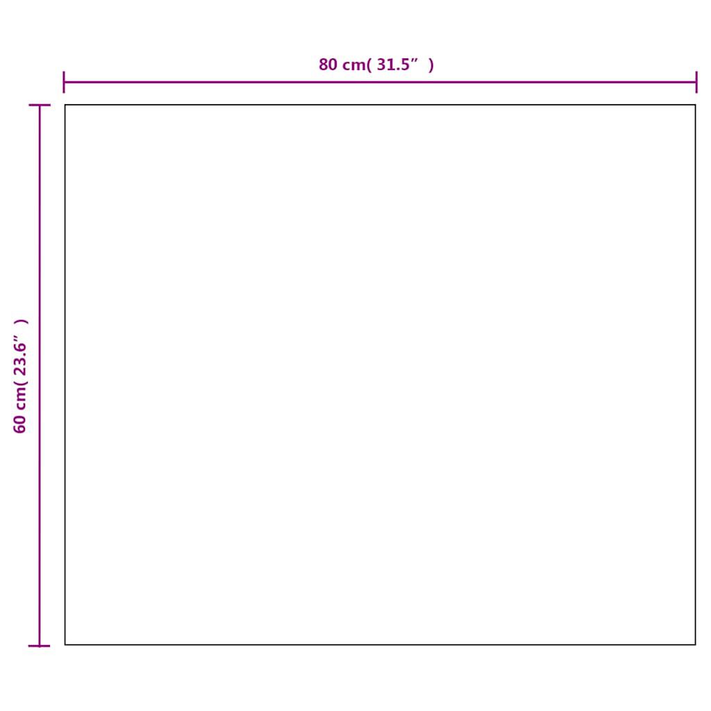 vidaXL مرآة بدون إطار 80×60 سم زجاج