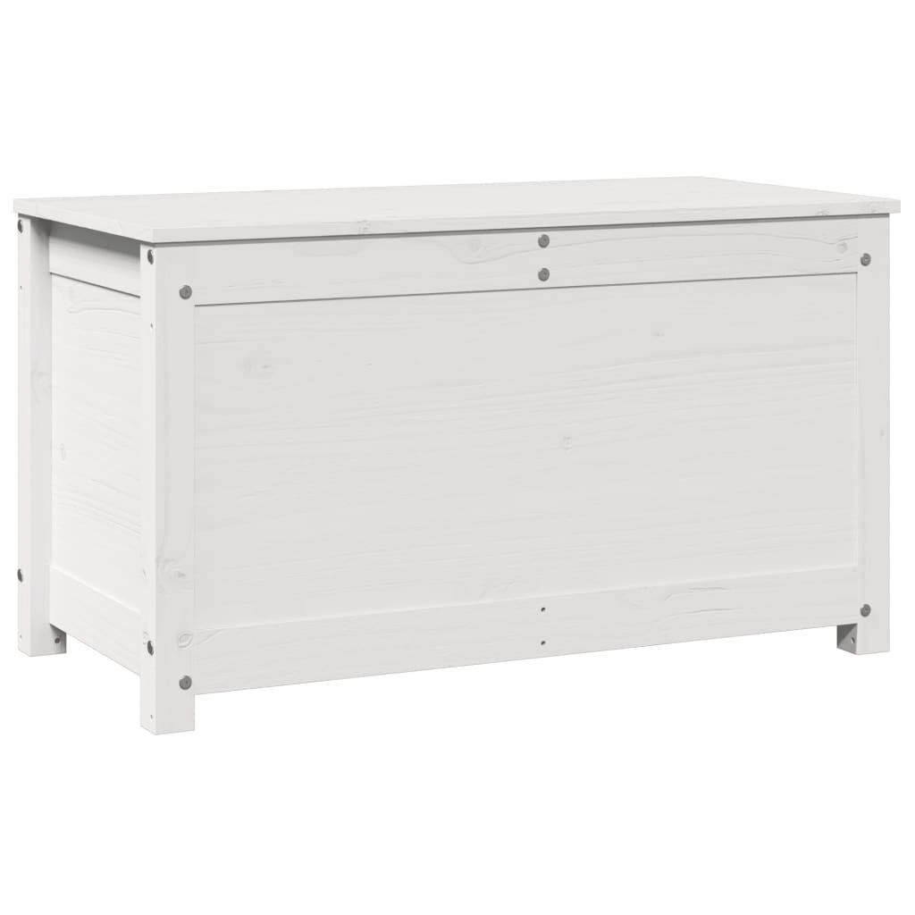 vidaXL صندوق تخزين لون أبيض 45,5x40x80 سم خشب صنوبر صلب