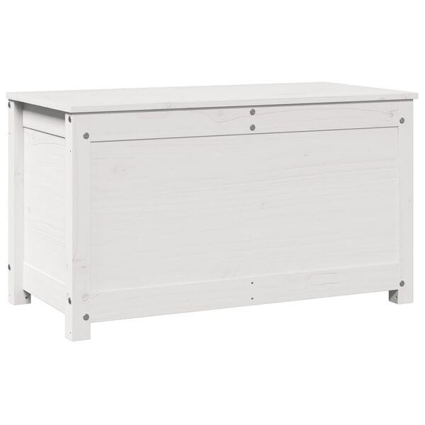 vidaXL صندوق تخزين لون أبيض 45,5x40x80 سم خشب صنوبر صلب