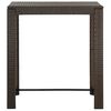 vidaXL طاولة بار حديقة بني 100×60.5×110.5 سم بولي روطان