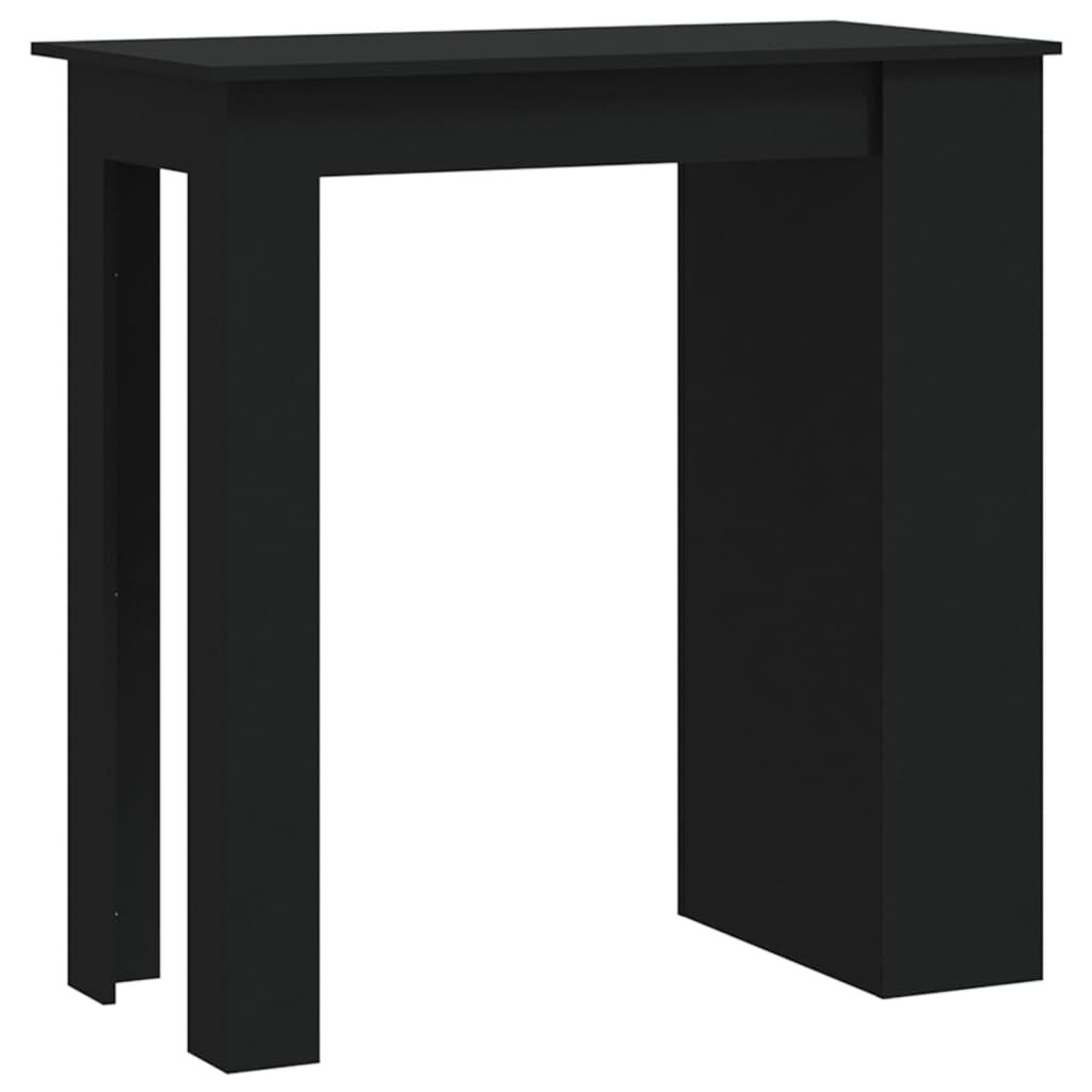 vidaXL طاولة بار وحامل تخزين 103,5x50x102 سم خشب صناعي أسود