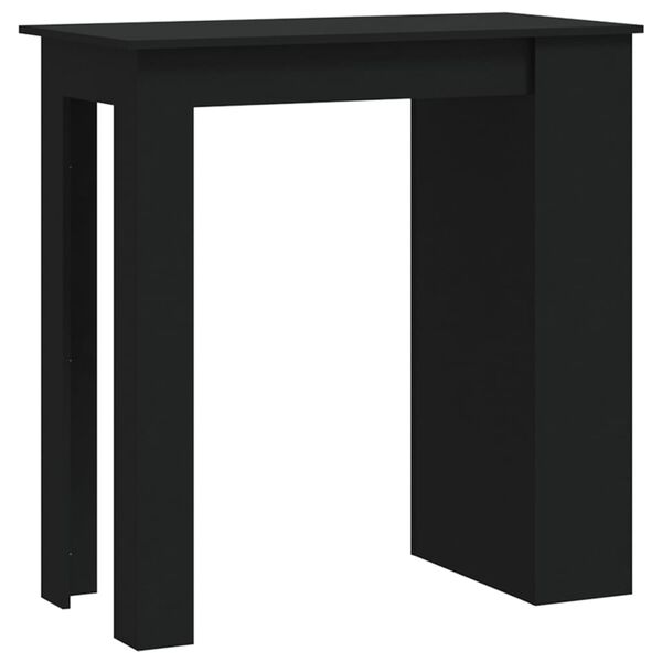 vidaXL طاولة بار وحامل تخزين 103,5x50x102 سم خشب صناعي أسود