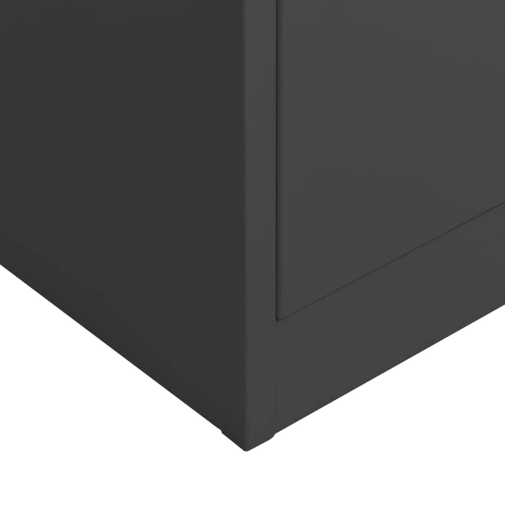 vidaXL خزانة قفل أنثراسيت 90×40×180 سم فولاذ