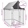 vidaXL منزل كلب خارجي مع سقف 150x100x200 سم