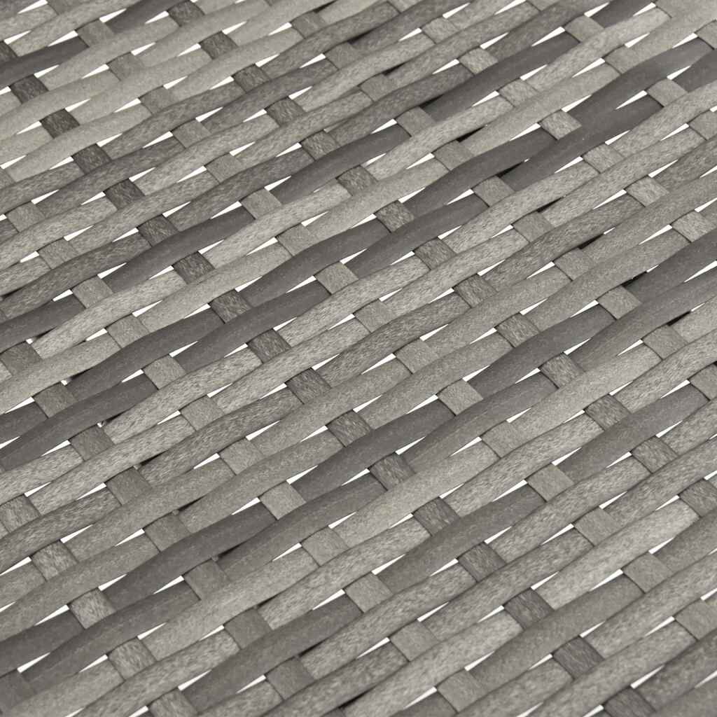 vidaXL كراسي خارجية قابلة للرص 6 ق بولي روطان رمادي