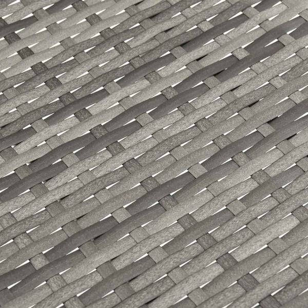 vidaXL كراسي خارجية قابلة للرص 6 ق بولي روطان رمادي