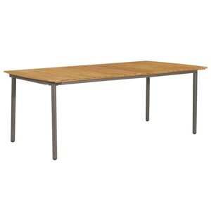 vidaXL طاولة حديقة 200&times;100&times;72 سم خشب أكاسيا صلب وفولاذ