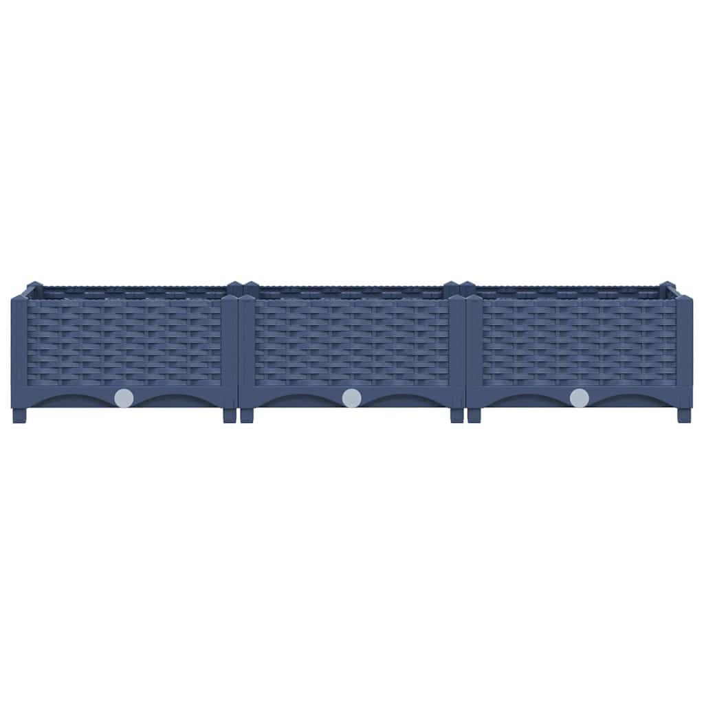 vidaXL حوض زراعي مرتفع 120×40×23 سم بولي بروبيلين