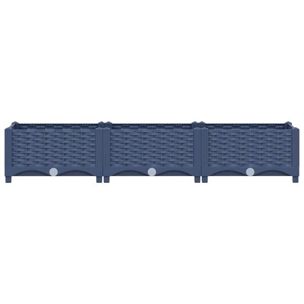 vidaXL حوض زراعي مرتفع 120×40×23 سم بولي بروبيلين