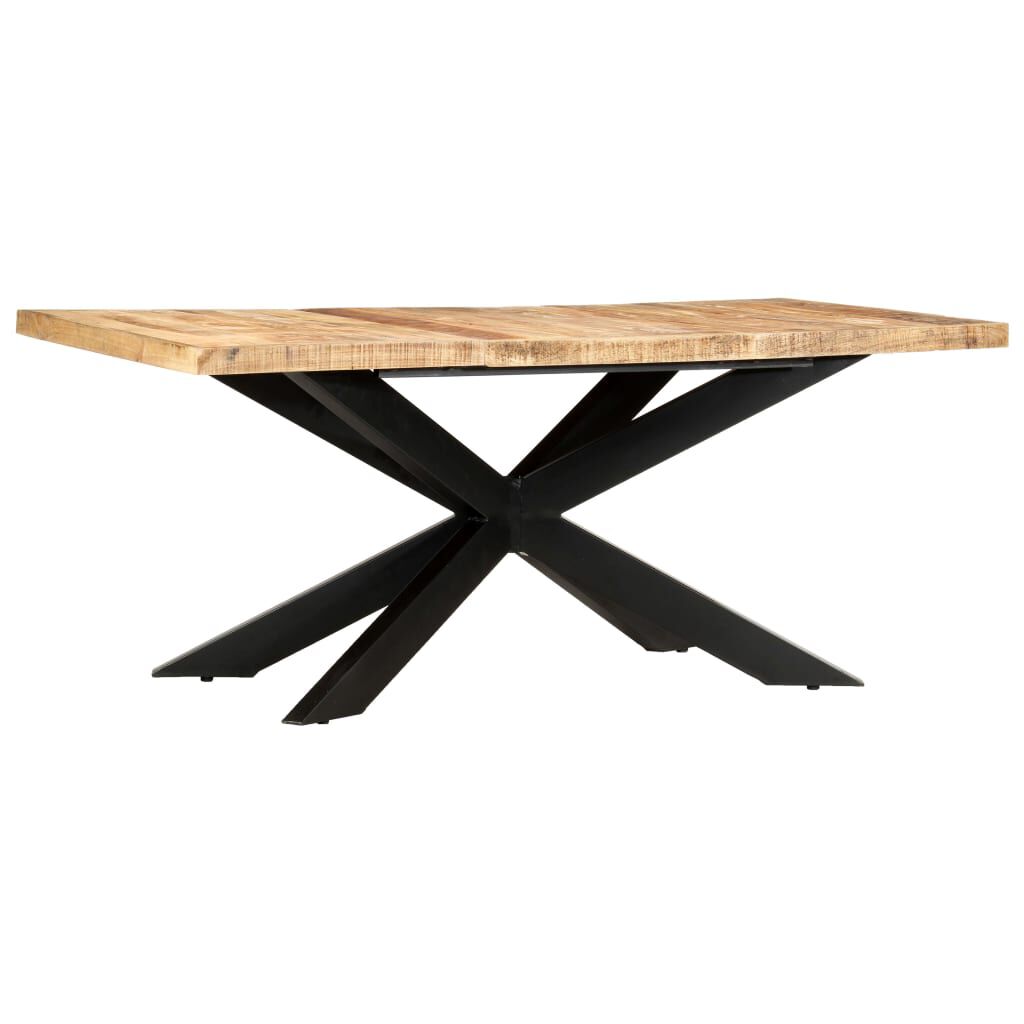 vidaXL طاولة سفرة 180×90×76 سم خشب مانجو خشن وصلب