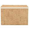 vidaXL سلة غسيل 3 قسم 75x42,5x52 سم صفير مائي