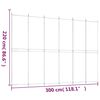 vidaXL مقسم غرفة 6-ألواح أسود 300×220 سم قماش