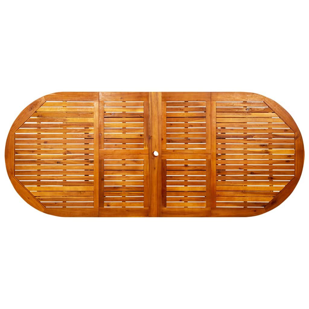 vidaXL طاولة سفرة حديقة (160-240)×100×75 سم خشب أكاسيا صلب