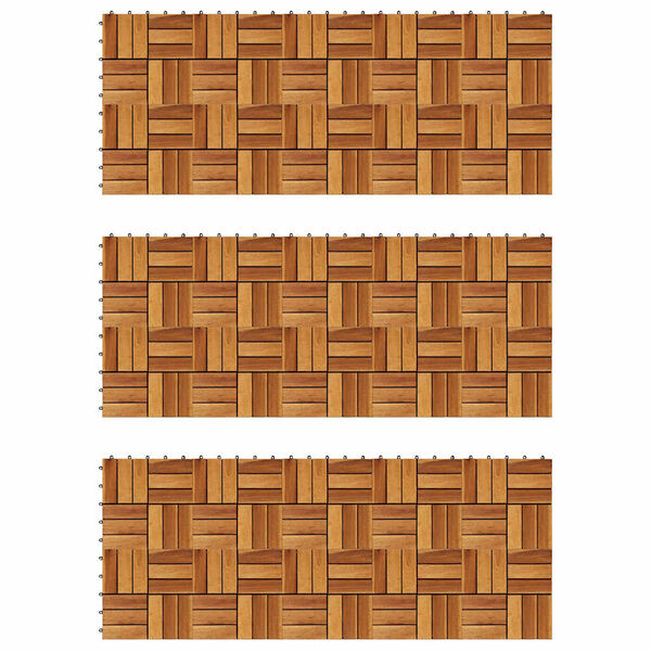 بلاط تزيين أرضيات 30&times;30 سم طقم أكاسيا 30 قطعة