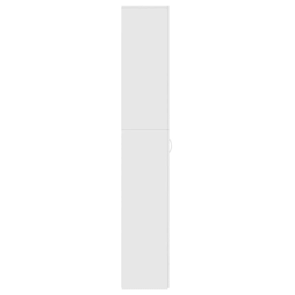 vidaXL خزانة مكتب أبيض 60×32×190 سم خشب حبيبي