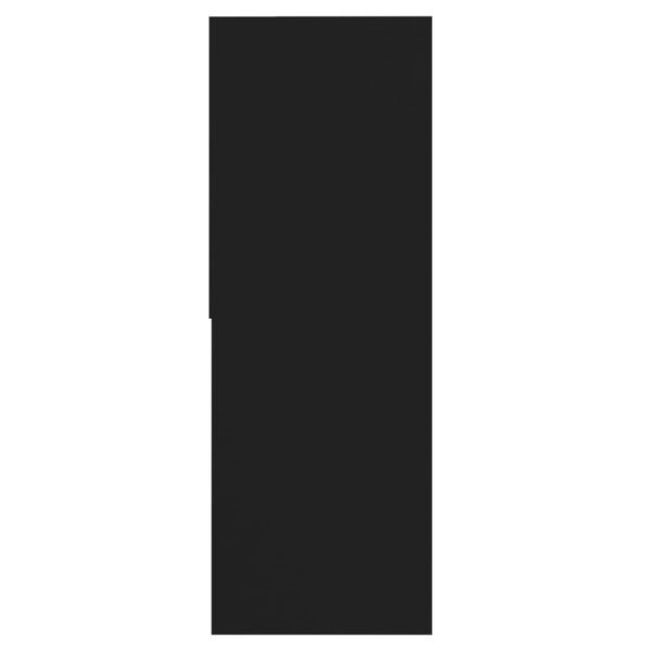 vidaXL خزانة كتب لون أسود 67×24×161 سم خشب صناعي