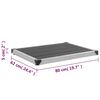 vidaXL قاعدة دُش خارجي WPC فولاذ مقاوم للصدأ 80×62 سم رمادي