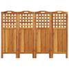 vidaXL مقسم غرفة 4-ألواح 162×2×115 سم خشب أكاسيا صلب