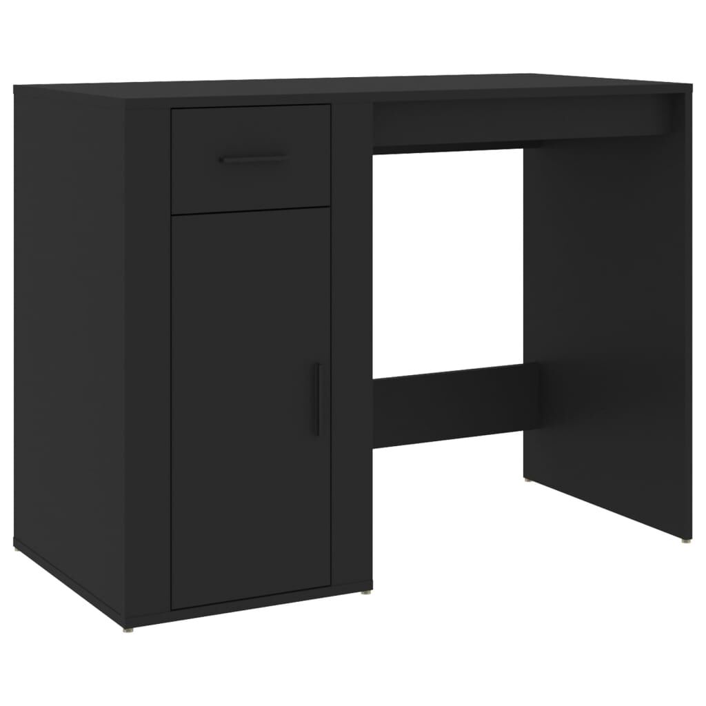 vidaXL مكتب أسود 75x49x100 سم خشب صناعي
