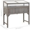 vidaXL حوض حديقة مرتفع مع دفيئة 110×54×120 سم خشب تنوب صلب