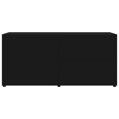 vidaXL خزانة تلفزيون أسود 80×34×36 سم خشب مضغوط