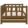 vidaXL سرير نهاري قابل للسحب خشب صنوبر صلب بني عسلي 2×(90×200) سم
