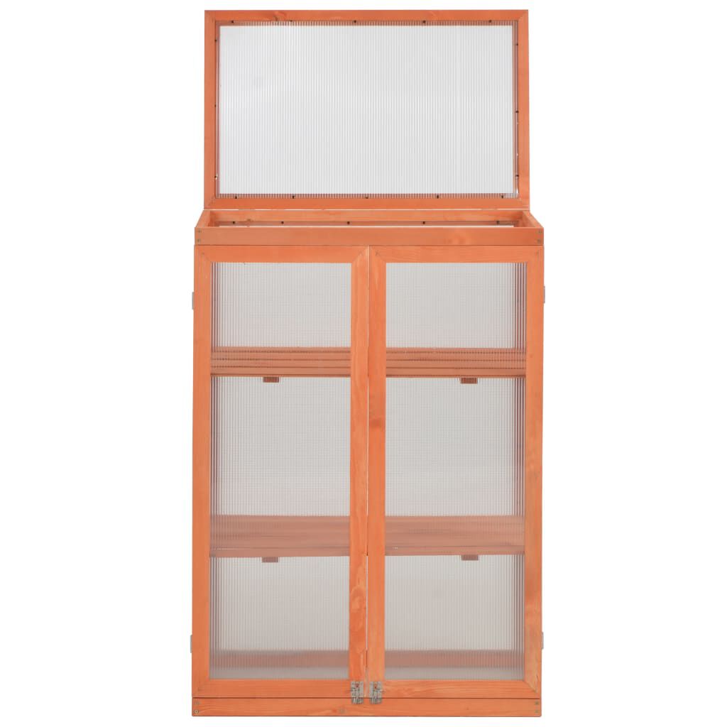 vidaXL دفيئة بيت محمي خشب 109x47x75 سم