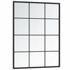vidaXL مرآة حائط لون أسود 60x80 سم معدن