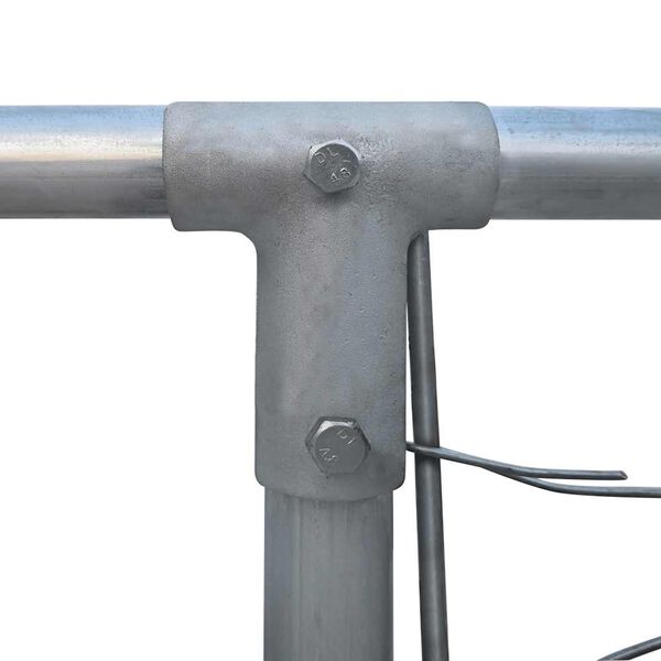 vidaXL بيت كلب خارجي فولاذ مجلفن 1x4x4 م