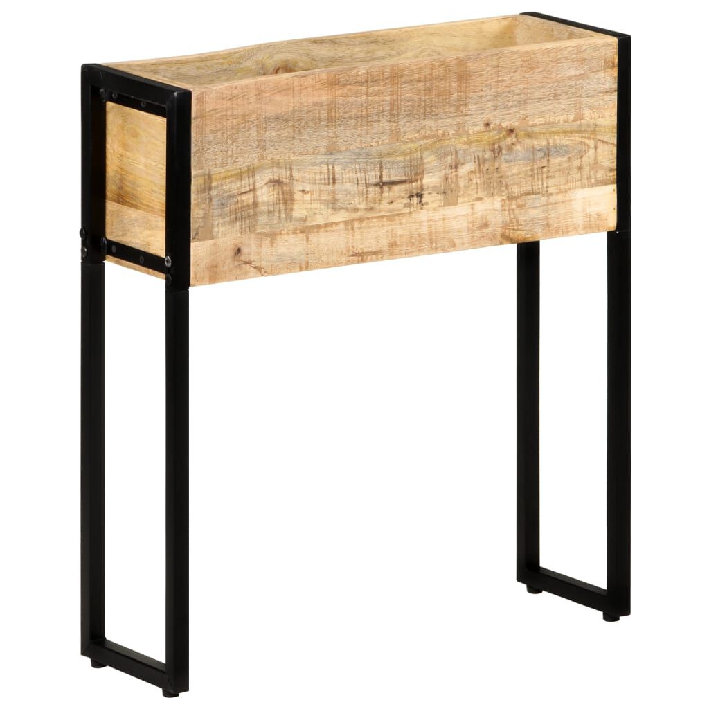 vidaXL حوض زرع 60×20×68 سم خشب مانجو خشن