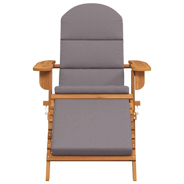 vidaXL كرسي حديقة آديرونداك مع مسند قدمين خشب أكاسيا صلب