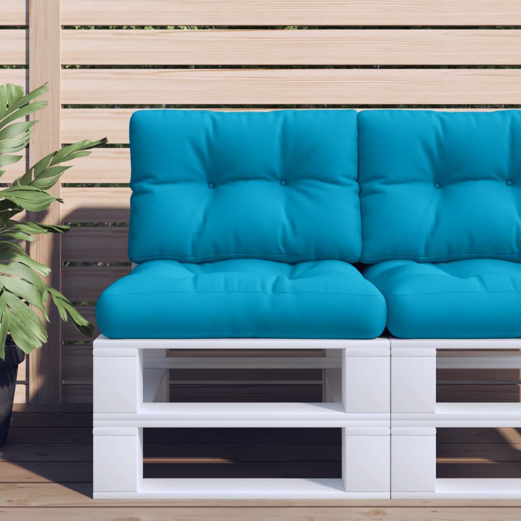 vidaXL وسادة باليت لون أزرق فاتح 50×40×12 سم قماش