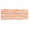 vidaXL سطح طاولة بني فاتح 2x40x100 سم خشب صنوبر صلب معالج وحواف خام