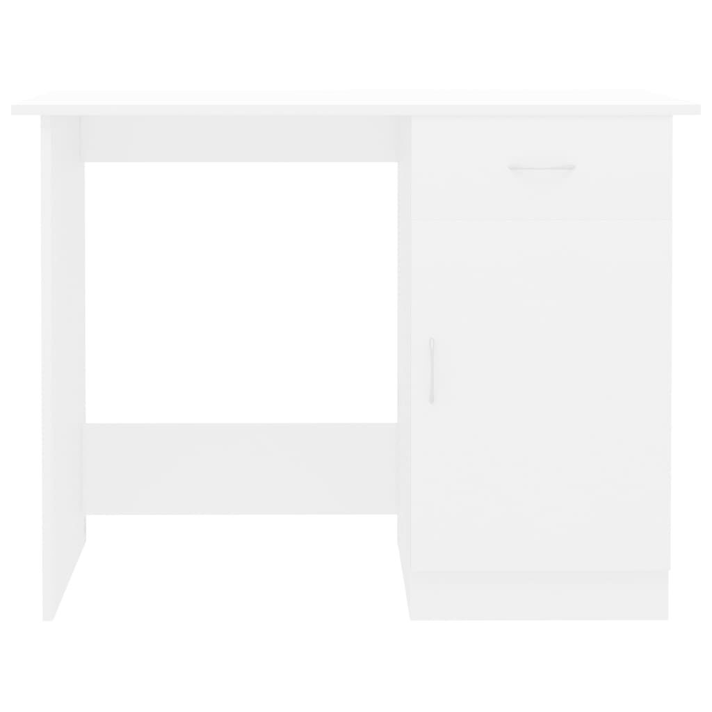 vidaXL مكتب لون أبيض 100×50×76 سم خشب صناعي