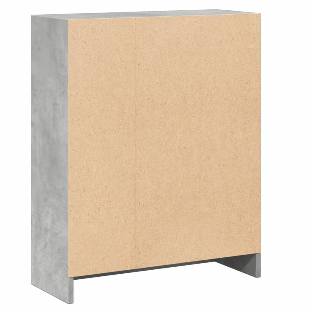 vidaXL رف كتب رمادي 60×24×76 سم خشب صناعي