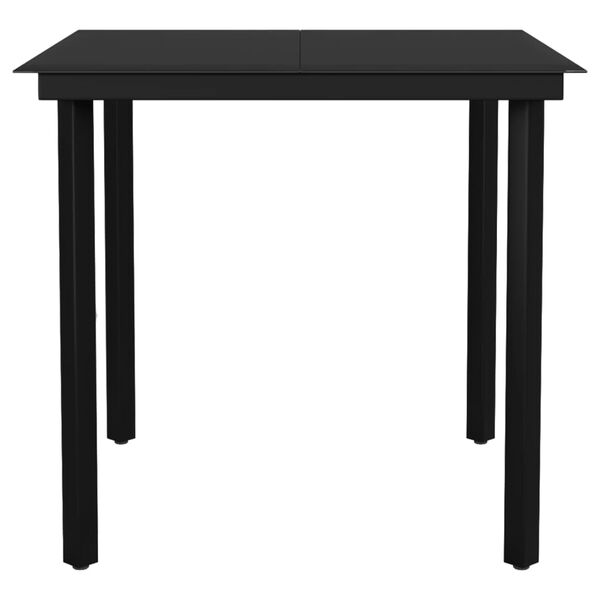 vidaXL طقم سفرة حديقة 3 قطع لون أسود