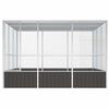 vidaXL قفص طيور أنثراسايت 211,5x324,5x302,5 سم فولاذ مجلفن