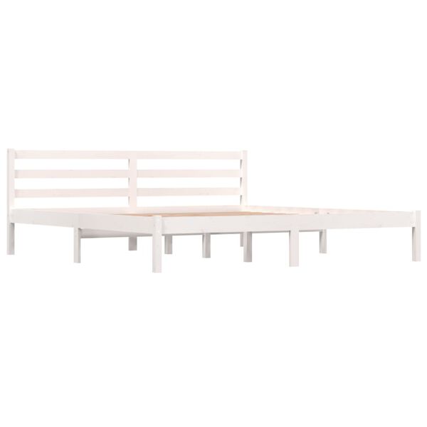 vidaXL إطار سرير خشب صنوبر صلب 180×200 سم 6FT سوبر كينج
