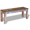 243454 vidaXL دكة خشب صلب مستصلح 110x35x45 سم