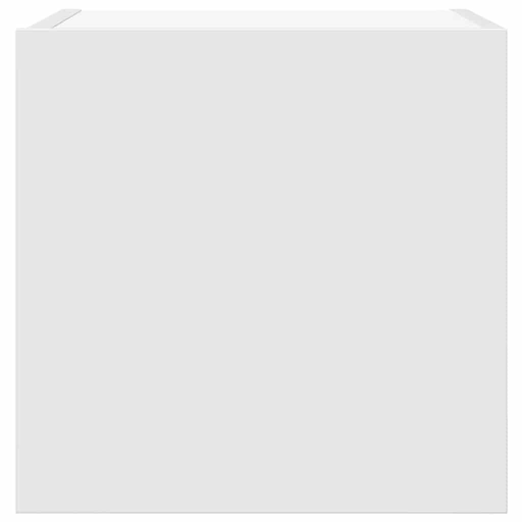 vidaXL خزانات تلفزيون جدارية 2 قطع أبيض 30x30x30.5 سم