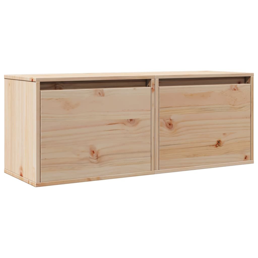 vidaXL خزانات حائط 2ق 35x30x45 سم خشب صنوبر صلب