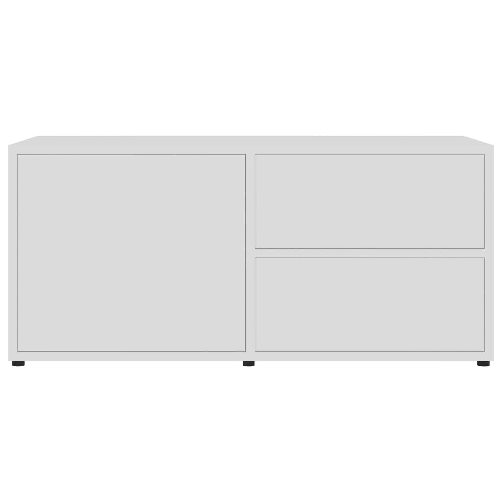 vidaXL خزانة تلفزيون لون أبيض 80×34×36 سم خشب صناعي