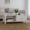 vidaXL طاولة قهوة أبيض 100×55×35 سم خشب صنوبر صلب