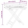 vidaXL طاولة صينية قابلة للطي 68x40x60 سم خيزران