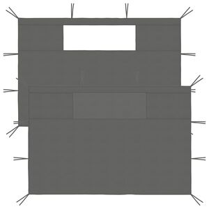 vidaXL جدار شرفة مراقبة جانبي وشبابيك 2x4 م أنثراسيت
